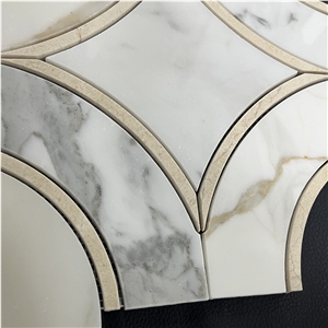 Real Marble Stone Calacatta Gold Mosaic Wall Floor Tiles